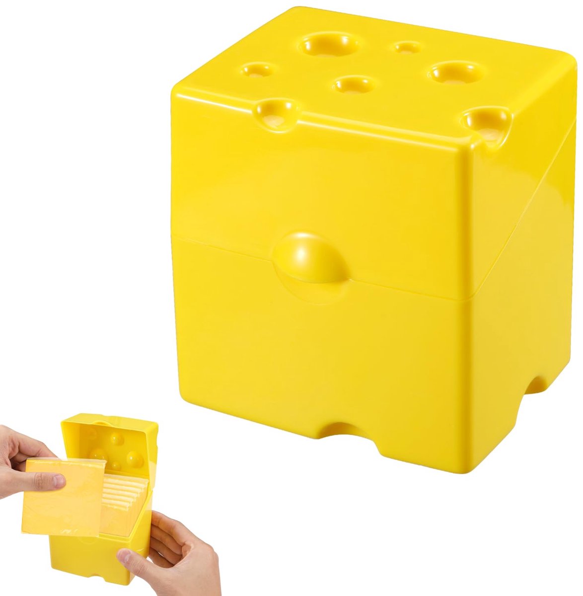 Kaasopslagcontainer met Flipdeksel voor Koelkast 10,3x9,5x7,7cm