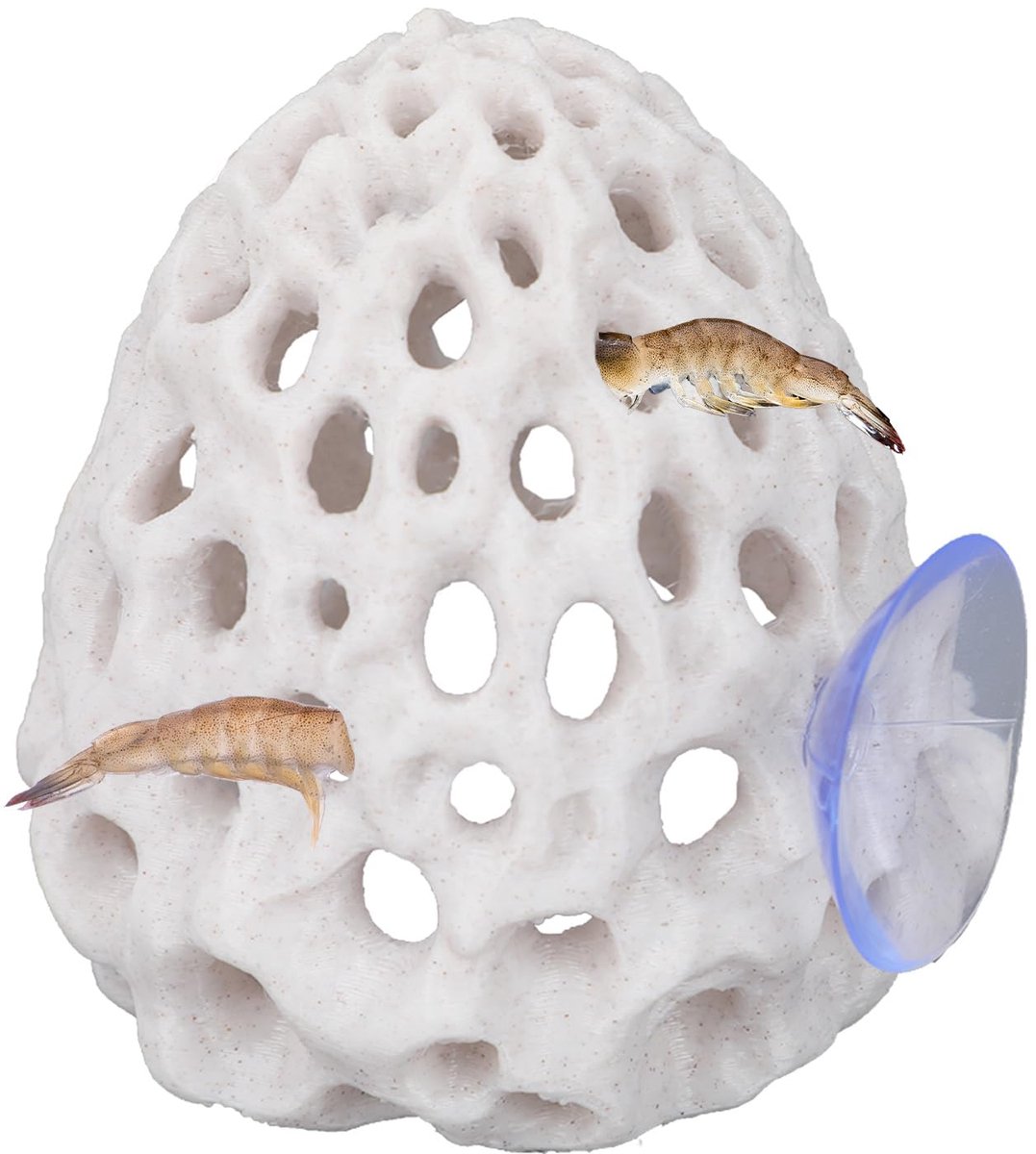 Aquariumaccessoire - Multi-Hole Garnalen Dome Schuilplek - Wit