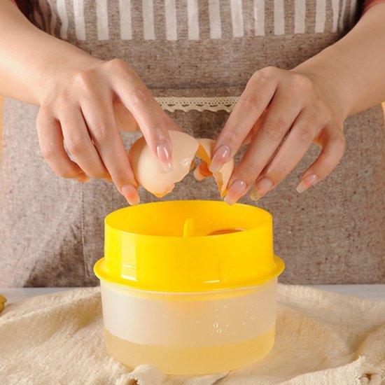 1 stuk - Multifunctionele citruspers - Eiwitscheider Sapfilter - Essentieel voor bakken en keuken - Food-grade materiaal drukpers - Lange levensduur - Geel — afbeelding 2
