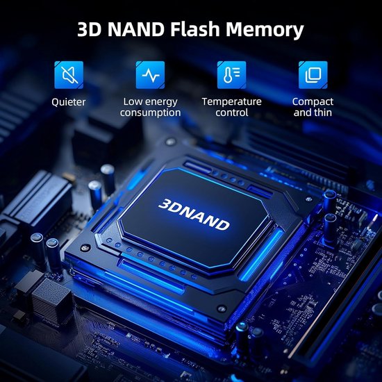 4 TB SATA SSD interne harde schijf 2,5 inch - 560 MB/s lezen, 500 MB/s schrijven, 3D NAND, geschikt voor laptops en desktops — afbeelding 2
