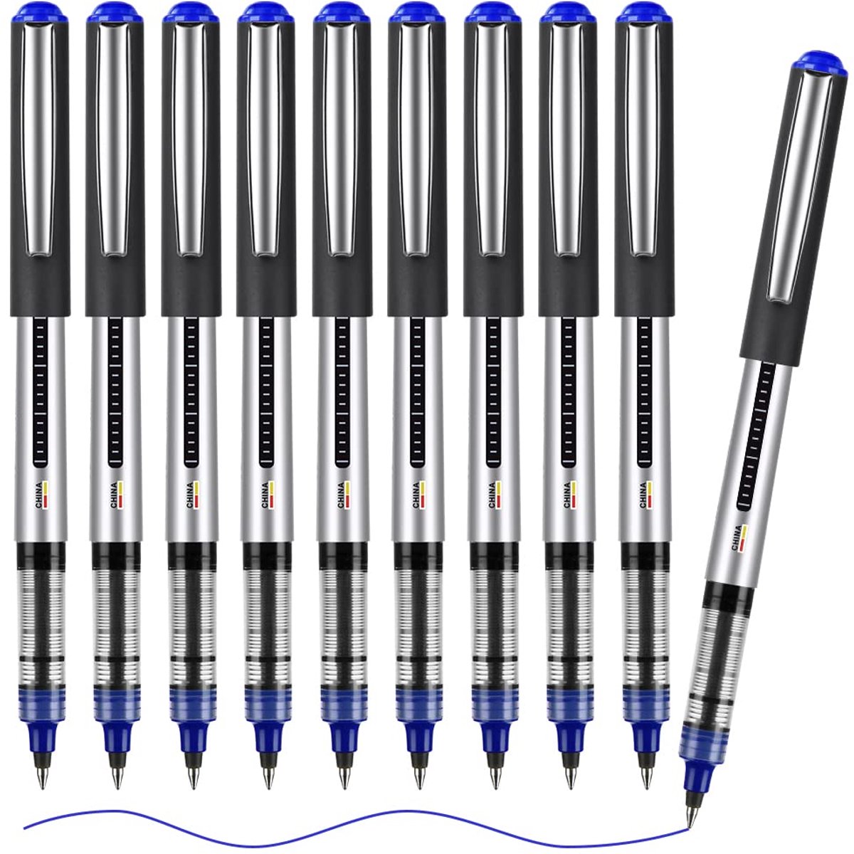 Rollerball Pen - 0.5 mm Precisiepunt - 10 Stuks Blauw