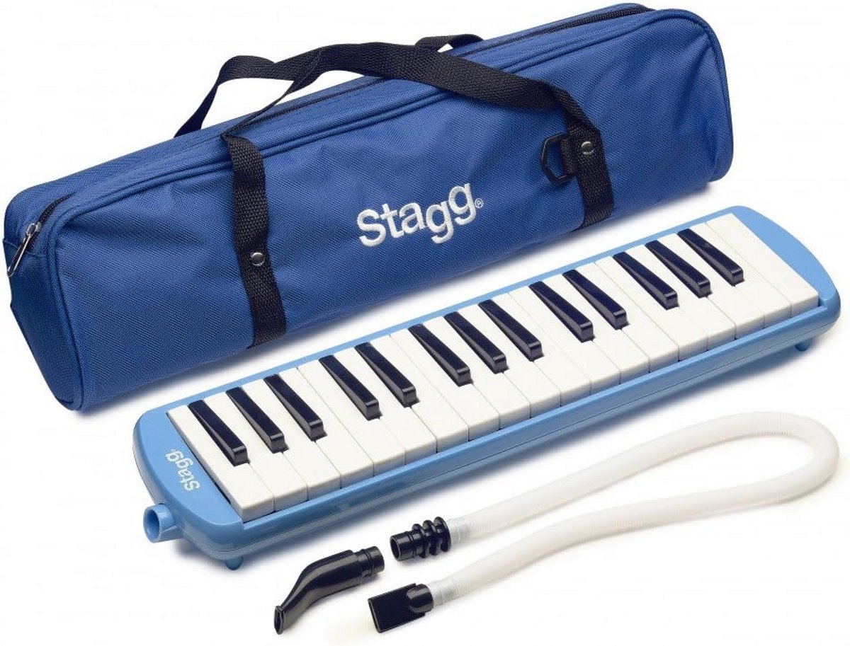 32-toets melodica met koffer - Blauw