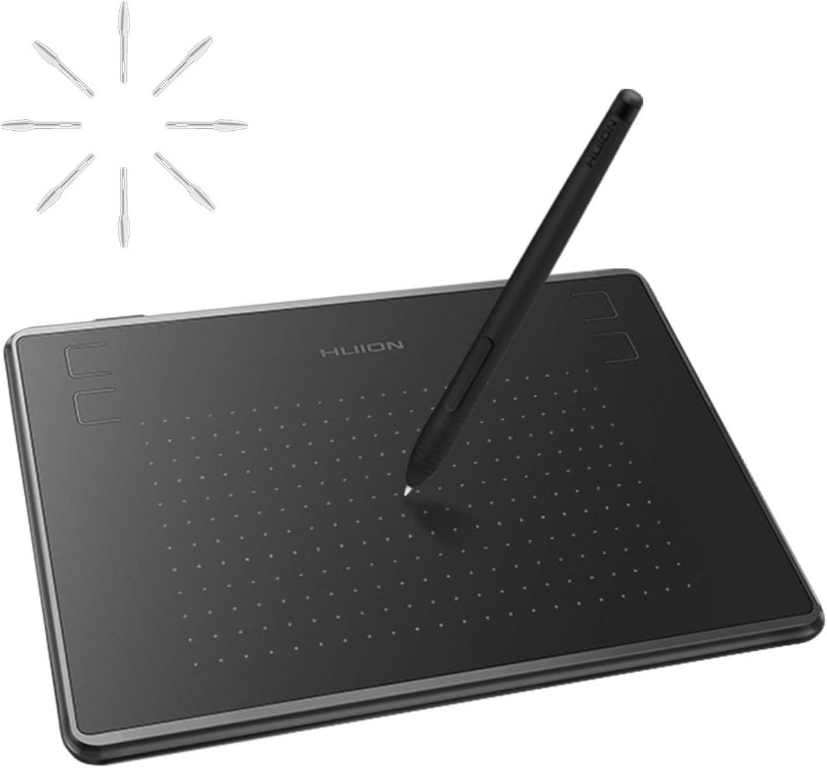 Tekentablet 4,8 x 3 inch met Draadloze Pen en 4096 Drukniveaus voor Windows en Mac