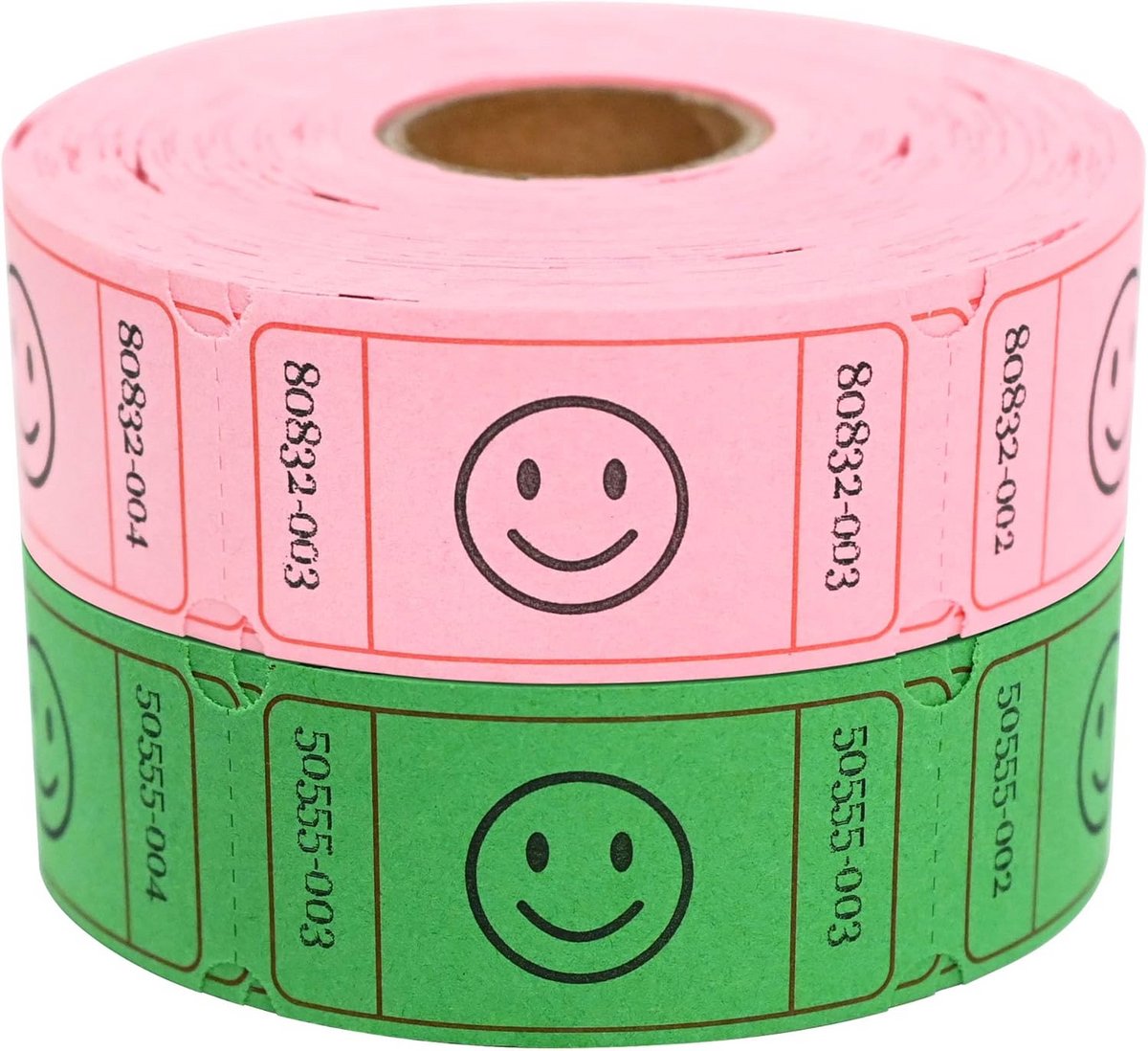 1000 Loterijtickets set voor evenementen - 2 kleuren - 1" x 2" enkele rol