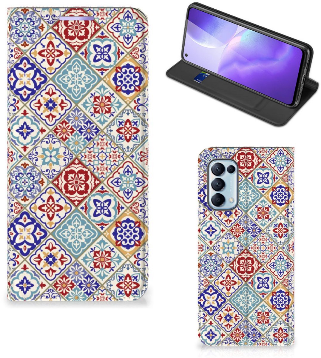 OPPO Find X3 Lite Standcase Tiles Color