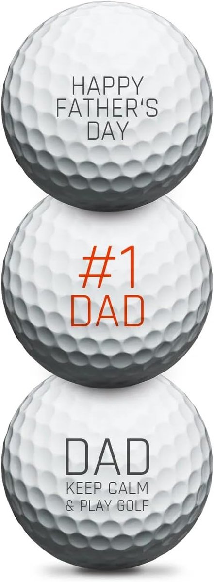Vaderdag Edition Golfballen - Perfect Cadeau voor Golfliefhebbers, 3 Stuks — afbeelding 2