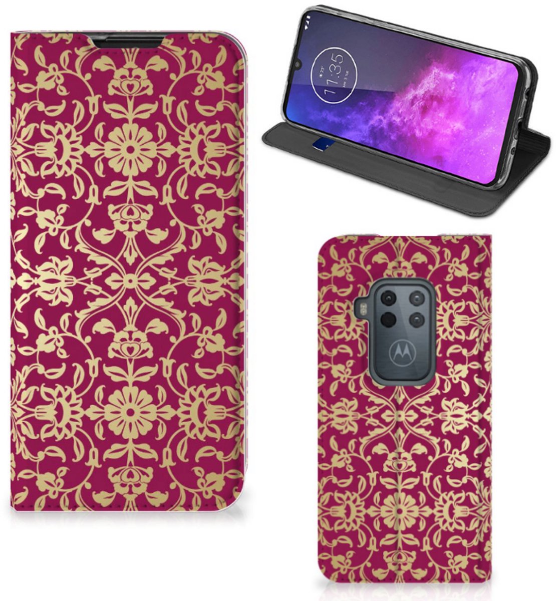 Telefoon Hoesje Motorola One Zoom Barok Pink