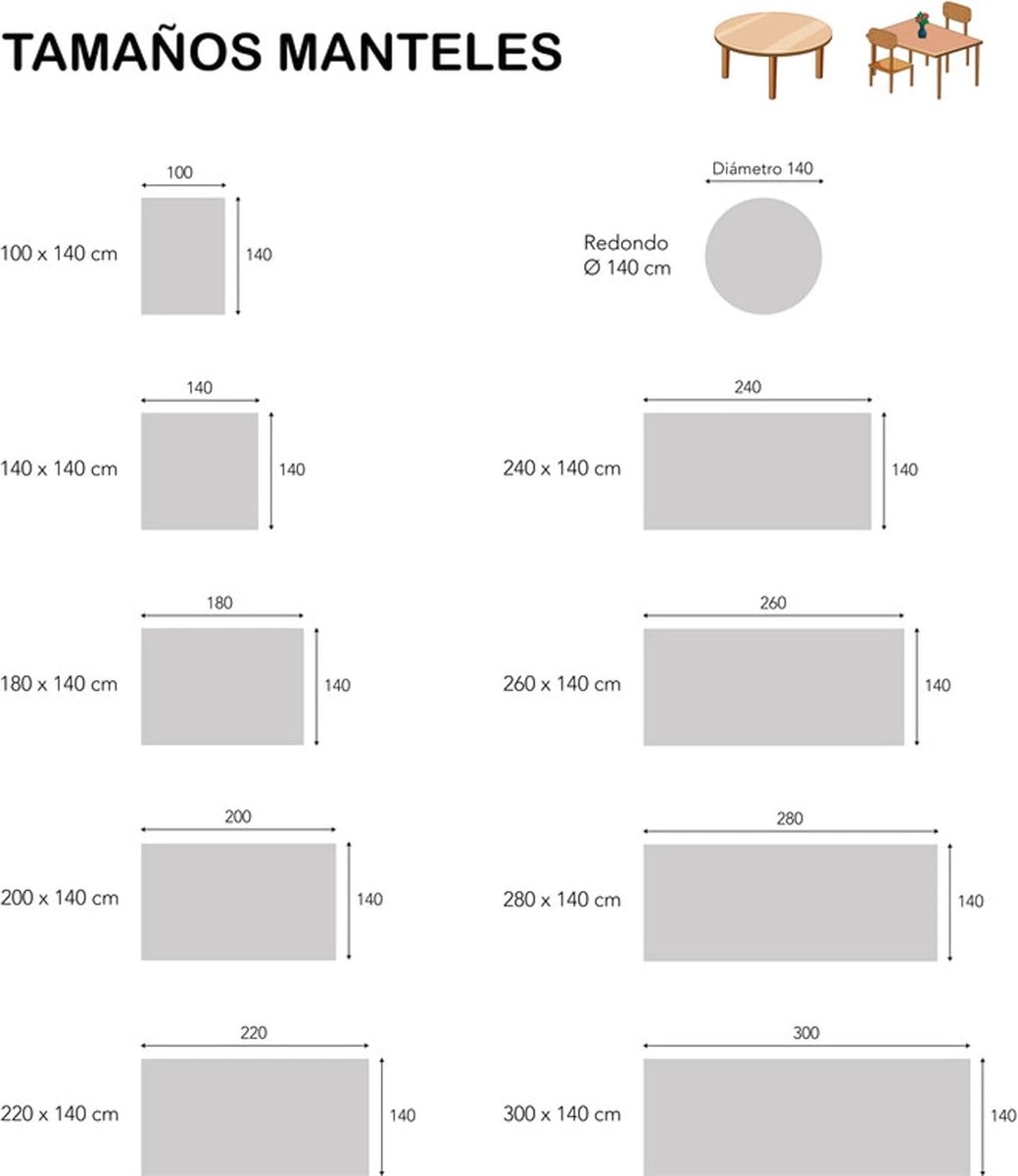 Vlekwerend Tafelkleed 200x140 cm - Beige en Waterdicht