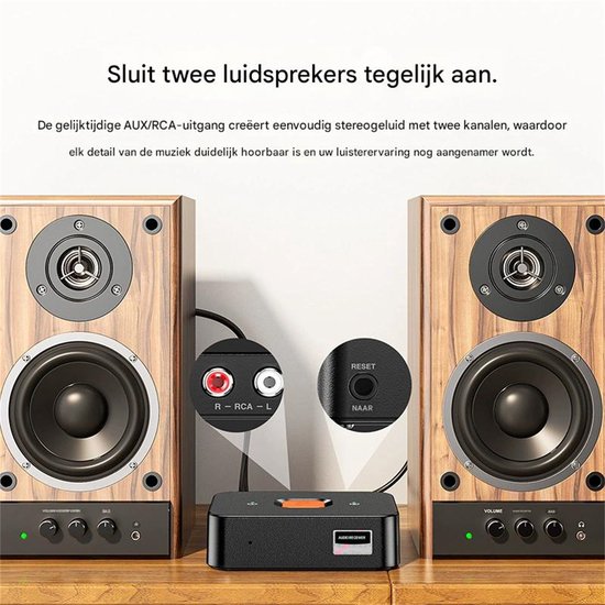 QTTVBTNA -Bluetooth 6.0 - Multi Connect Bluetooth Receiver & Transmitter -Auto - TV - Bluetooth Transmitter - 2 in 1 Zender en Ontvanger - Audio Adapter van Merkloos — afbeelding 5