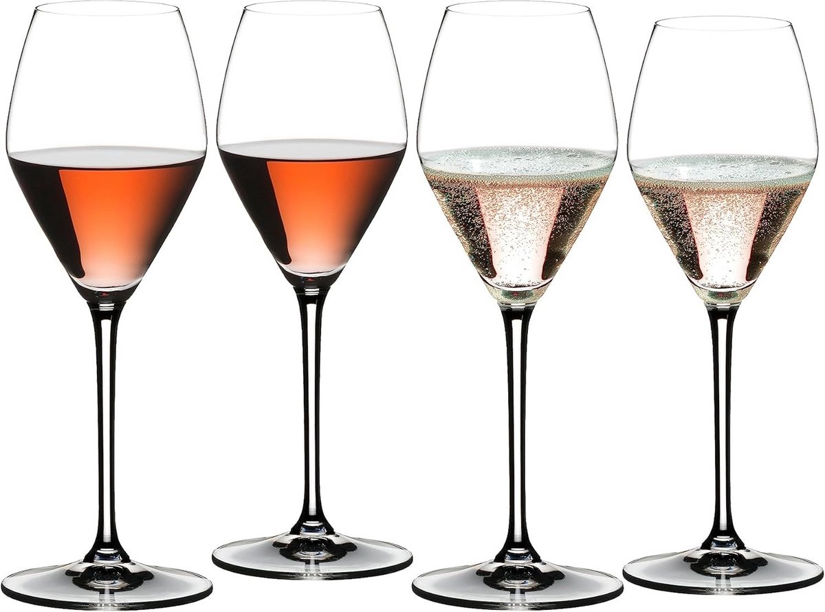 Mixset voor Rosé Champagne en Wijn - Set van 4 Helder Kristalglas