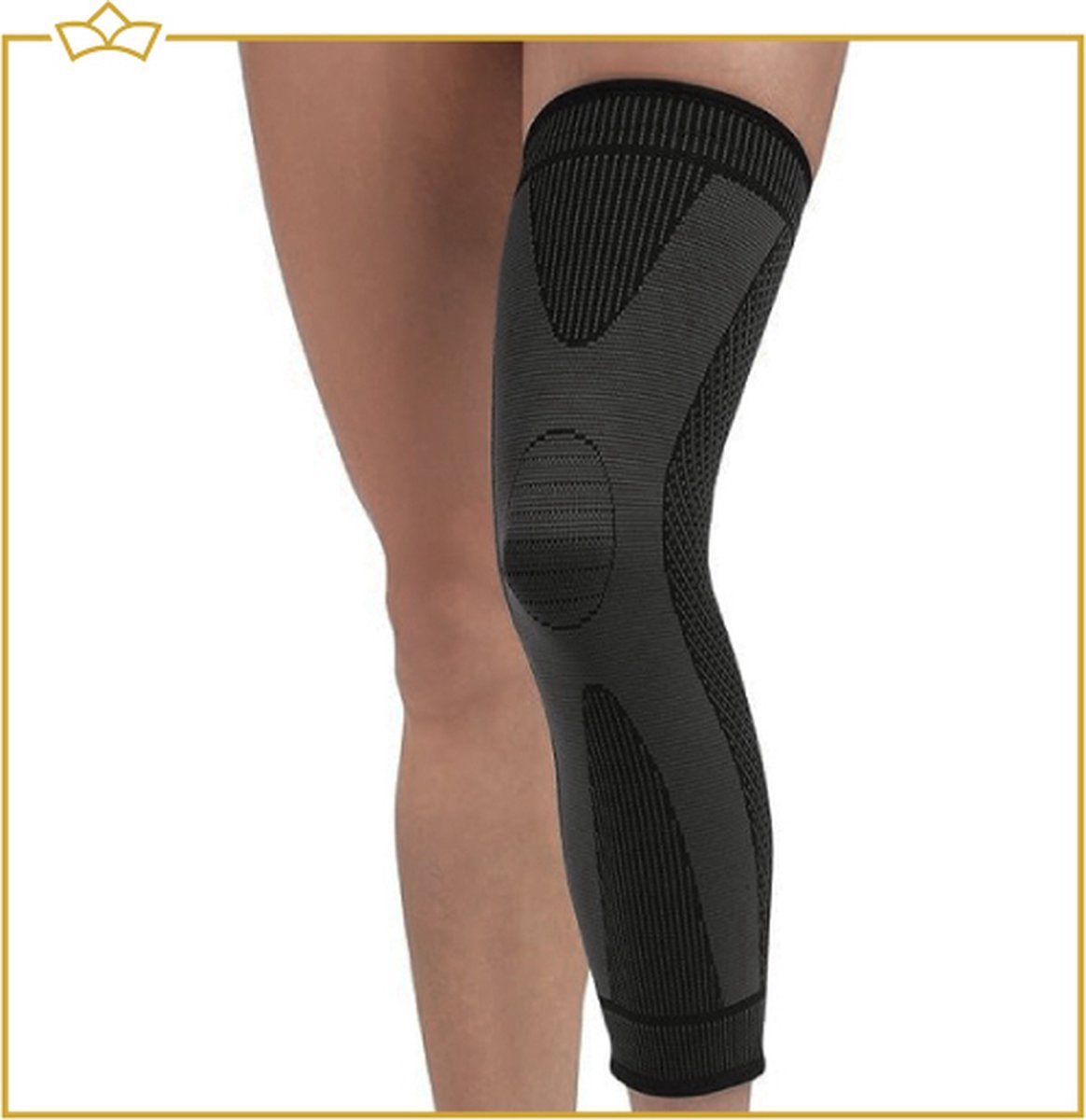 Jumada's Been Compressie Brace - Zwart - Maat XL/Extra Large - Knie/ Been ondersteuning - 1 Stuk - Comfortabele en Elastische Pasvorm