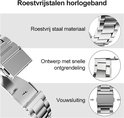 Roestvrijstalen horlogeband met snelsluiting en vouwsluiting.