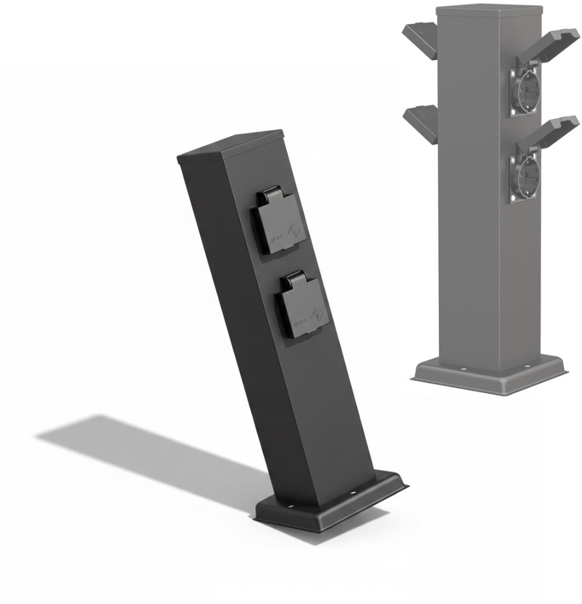 NBAP® Buitenstopcontact - Buitenstopcontacten Waterdicht - Tuincontactdoos - Zwart