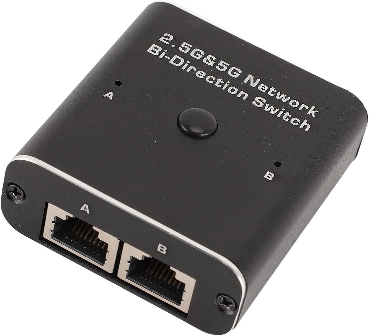 Netwerkswitch - Ethernet splitter - Netwerk delen - Bidirectionele schakelaar - Aluminium behuizing
