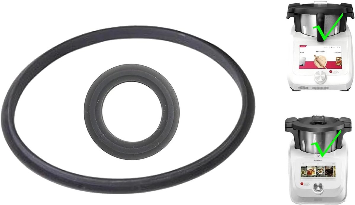 Keerring Keukenmachine Afsluitring Mixer Vervangend Onderdeel Specifiek Ontwerp 20.6 x 20.5 cm Wit