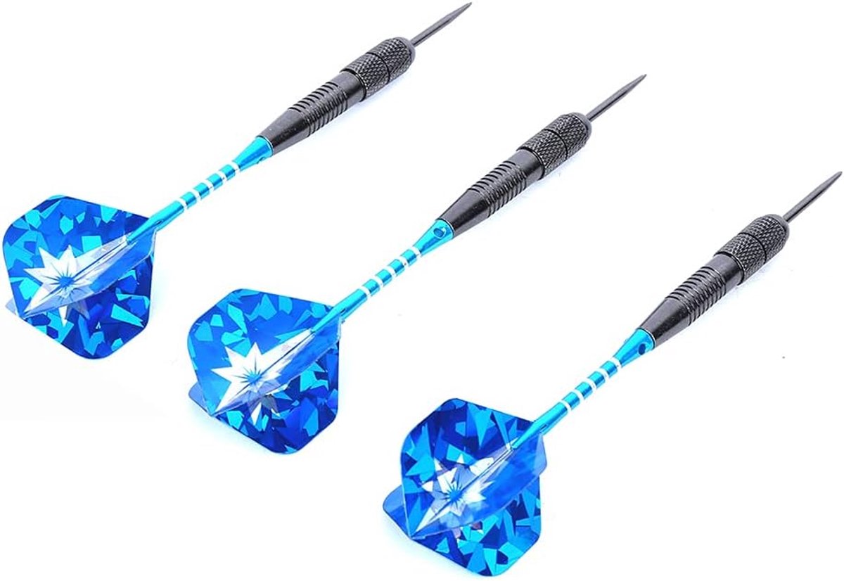 Dartnaaldenset Koper Wolfram - Pijltjes Set - Competitieve Sport - Hoge Kwaliteit Materiaal - 65 Inch 114 Gram - Blauw