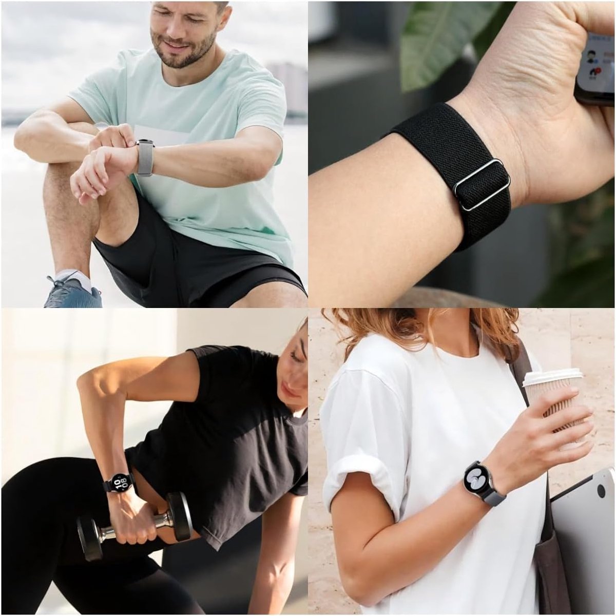 Gevlochten Armband - Nylon Band - Sport Activiteit - Elastisch Ontwerp - 20 mm Breedte