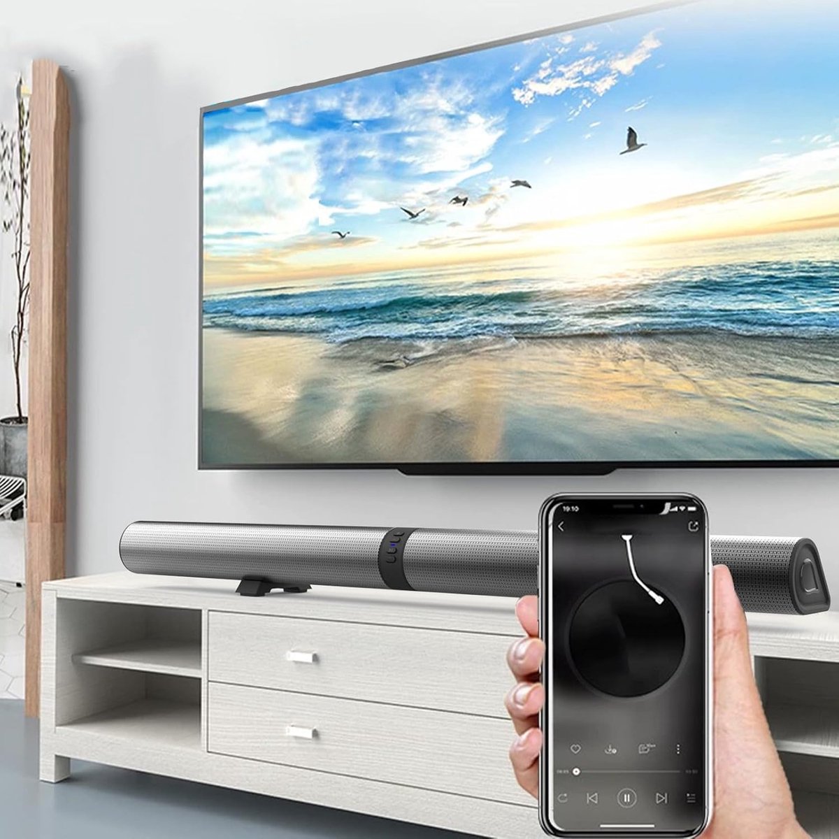 Soundbar met subwoofer - Home cinema luidspreker - Films en gaming - Modulair scheidbaar ontwerp