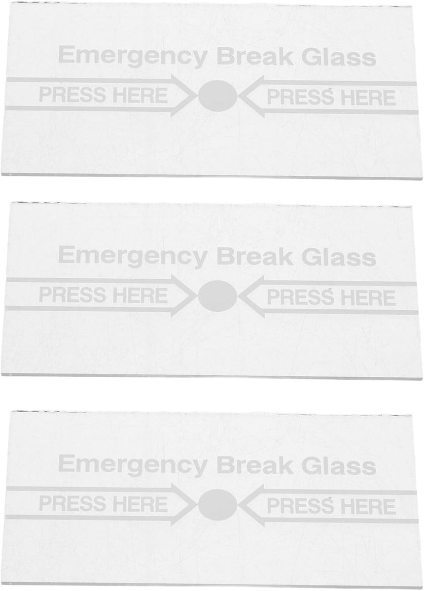 Noodstop Glas Afdekking - Brandalarm Paneel - Veiligheid Verhoging - Snel Verwisselbaar - 7.1 x 4 cm - Transparant