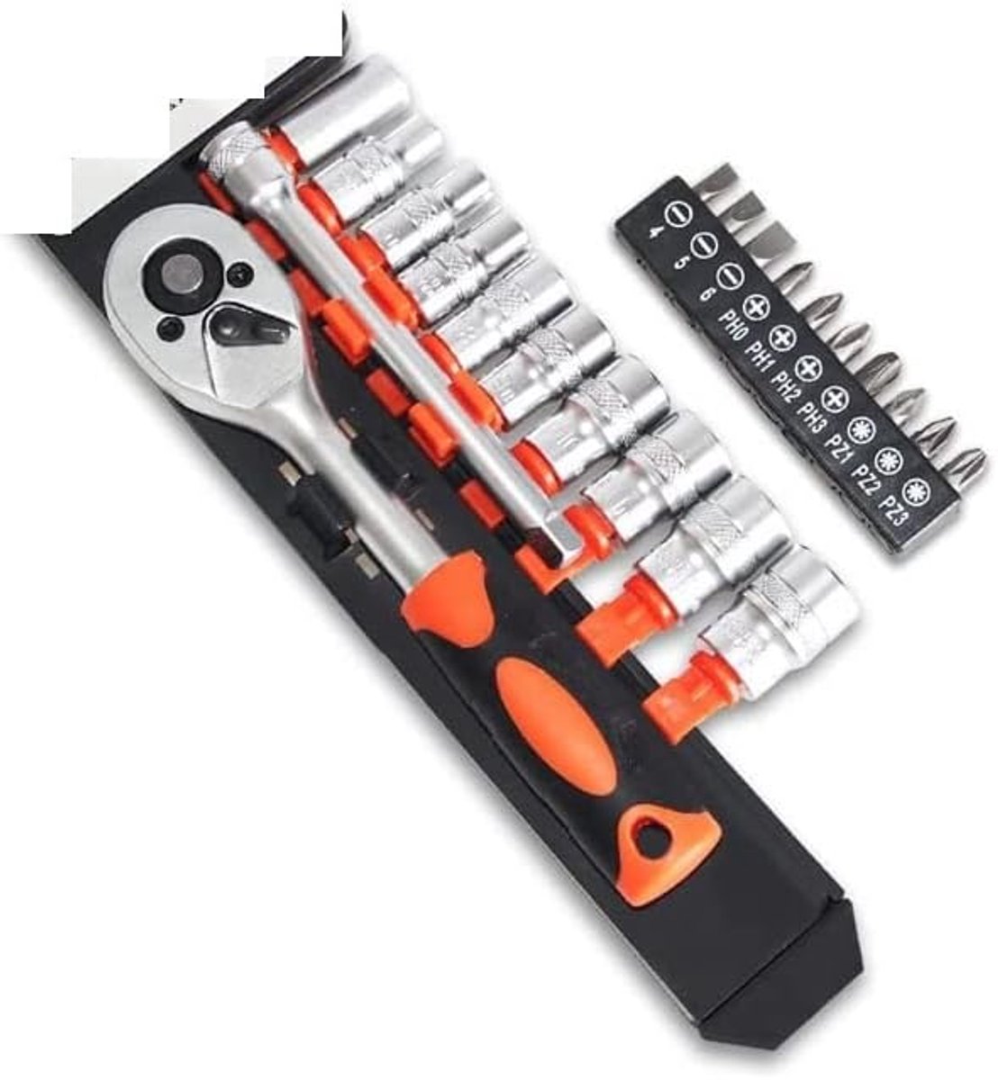 Gereedschapsset Dopsleutel - Repareerset Ratel - Klusjes Uitvoeren - 72 Tanden Ratel - 1/4 Inch Aandrijving