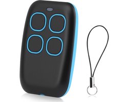 Universele Afstandsbediening - Poort Garage Bediening - Automatiseren Toegang - 4 Apparaten Kopiëren - 3x5x1 cm - Blauw