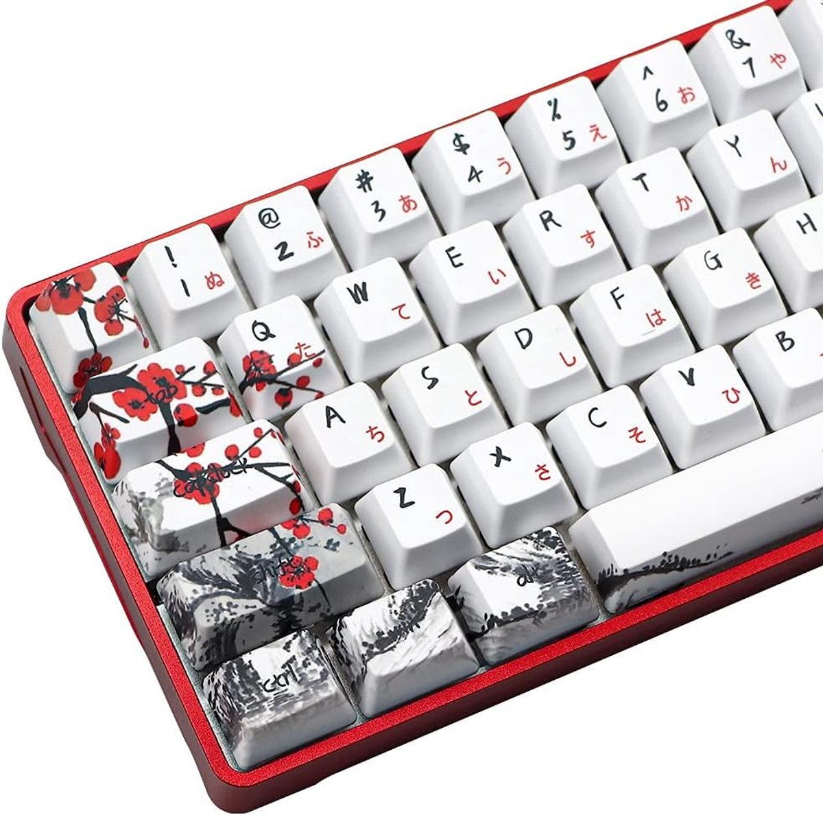Keycap Set - Toetsenkapjes - Mechanisch Toetsenbord - 71 Key Profiel - US Layout - Zwart Wit