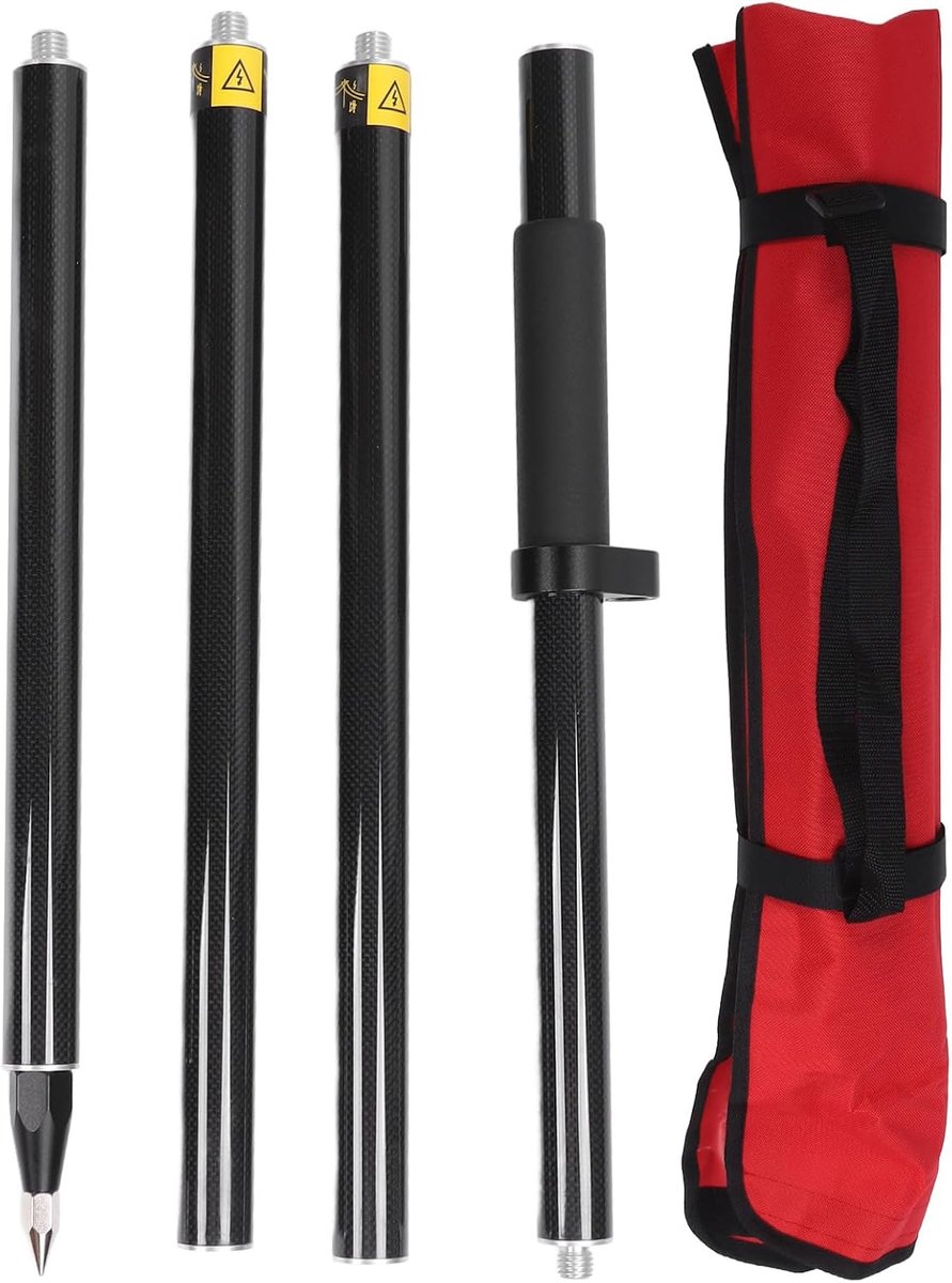 Meetstok Set - Prisma Paal - Precisie Metingen - Afneembaar 4 Delig - 2 Meter Lengte