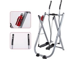 Elliptische Trainer - Crosstrainer Hometrainer - Thuis Fitness - Opvouwbaar Dubbel Werkend - Tot 113kg - Zilver