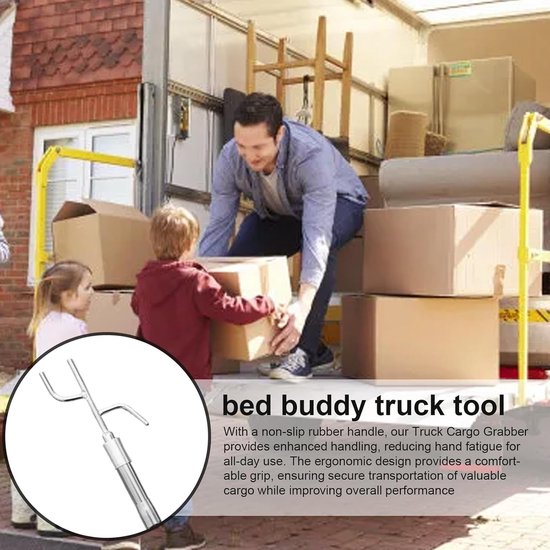 Grijphaak Uitschuifbaar - Laadstok Haken - Laden Lossen - Roestvrij Staal - 150 cm - Wit — afbeelding 5