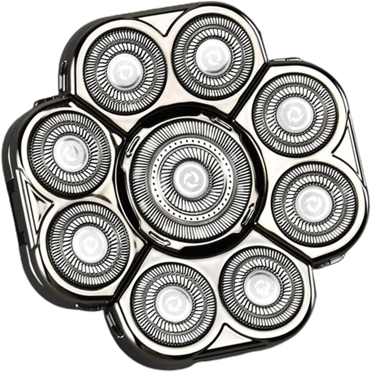 Vervangende scheerkoppen - Scheerapparaat koppen - Snel scheren - Flexibel aanpasbaar - 9 x 9 cm - Zilver Zwart