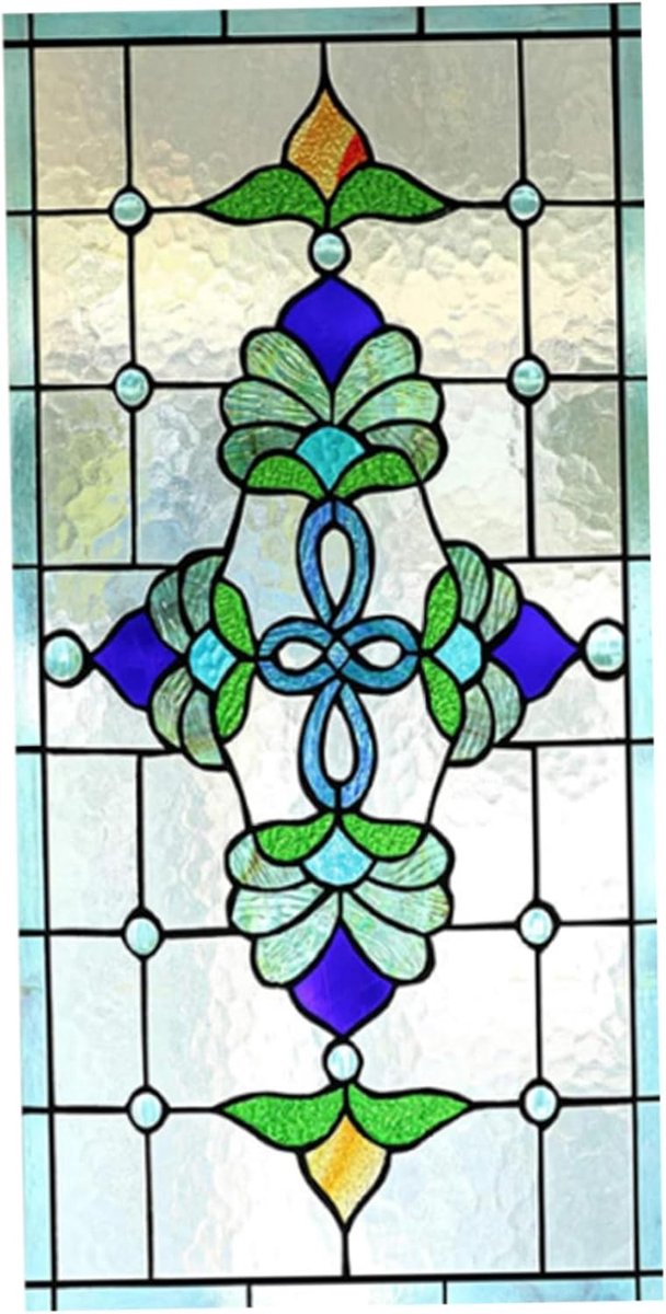 Raamfolie - Decoratieve folie - Privacy creëren - Statische hechting - 40x120 cm - Blauw