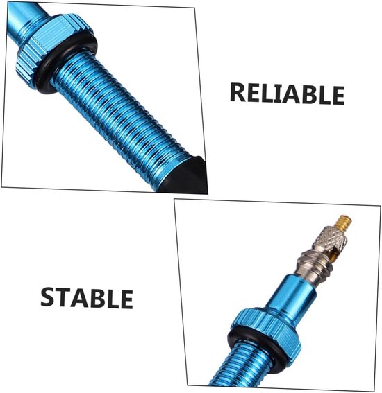 Fiets Ventiel - Frans Ventiel Oppompen - Mountainbike Tubeless - Duurzaam Koper Materiaal - 5.3cm Lengte - Blauw — afbeelding 5