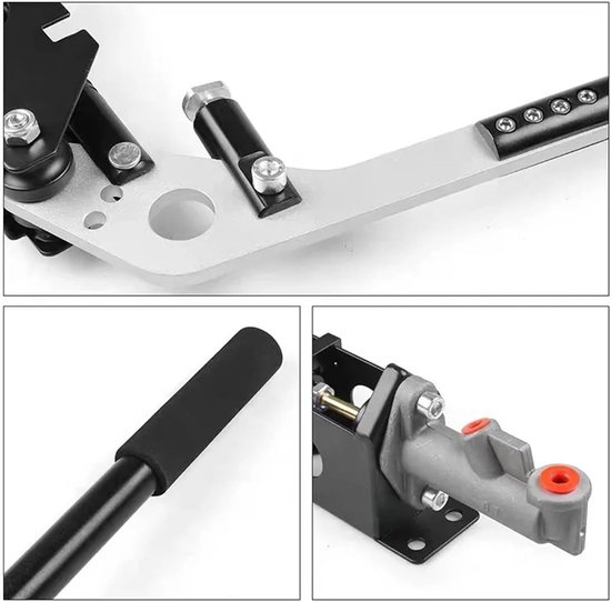 Parkeerrem Actuator - Handremhendel Gear - Sim Rally Driften - Universele Aluminium Hydraulische - 500mm Lange Sectie - Zwart — afbeelding 2