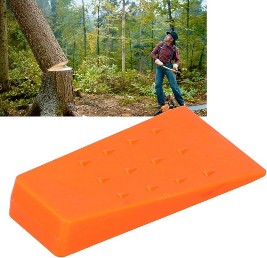 Houtkap Wig - Boom Splijtwig - Veilig Kappen - Vergroot Wrijving Patroon - 55 Inch Lengte - Oranje — afbeelding 2