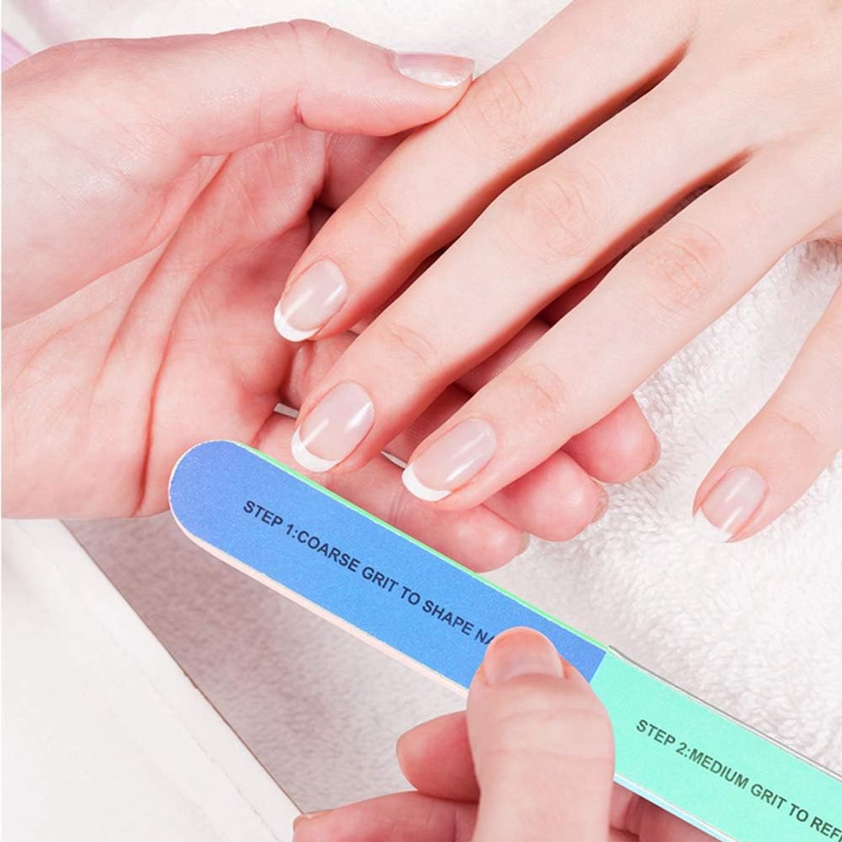 Nagelvijl Buffer - Vierzijdig Blok - Nagelverzorging Thuis - Zandsteen Materiaal - 7 Inch