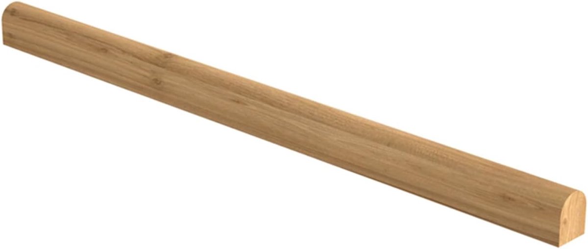 Houten Trapleuning - Muurbevestiging Set - Veilig Traplopen - Massief Hout Constructie - 50 cm - Naturel
