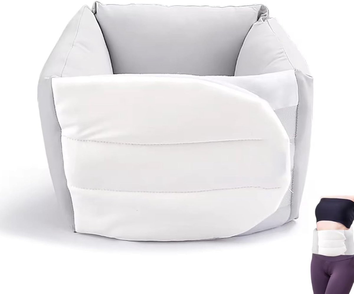 Lendensteun Kussen - Rugsteun Slaap - Betere Houding - 360 Graden Ontwerp - 8 Cm Dik - Wit