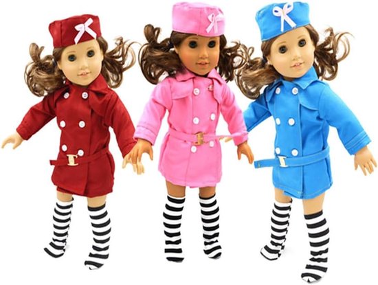 Poppenkleding Set - Poppen Outfits - Poppen Aankleden - Voor 43-46 cm poppen - 2 Stuks - Blauw — afbeelding 3