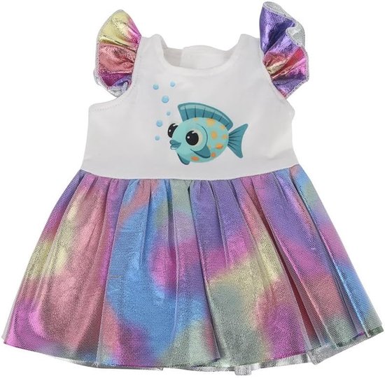 Poppenkleding Set - Accessoires voor poppen - Poppen aankleden - Glitter regenboog design - 457 cm poppen - Regenboog — afbeelding 3