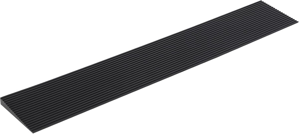 Drempelhelling Rubber - Oprijplaat Drempel - Mobiliteit Verbeteren - Antislip Oppervlak - 90cm Breed 2cm Hoog - Zwart