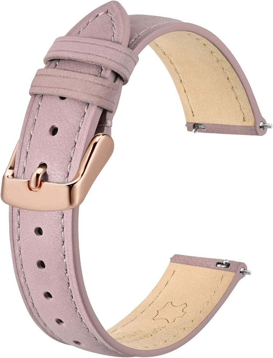 Leren Horlogeband - Bandjes Vervangen - Dagelijks Gebruik - Snel Verwisselbaar Systeem - 12-20 mm - Diverse Kleuren