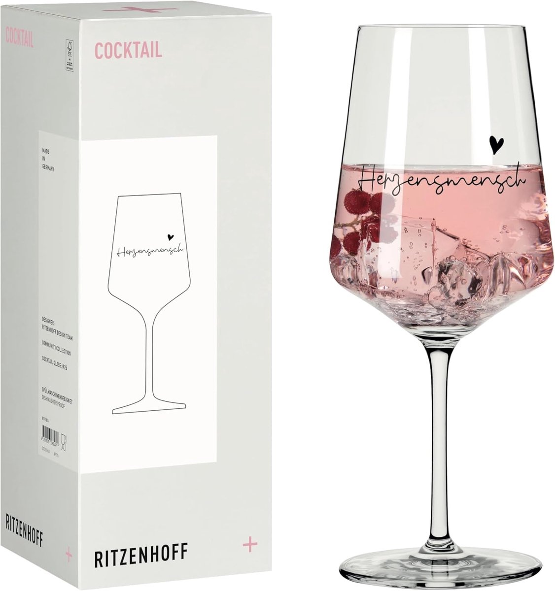 Cocktailglas Spreuken - Drankglas Uniek - Feestelijke Dranken - Liefdevol Ontwerp - 500 ml