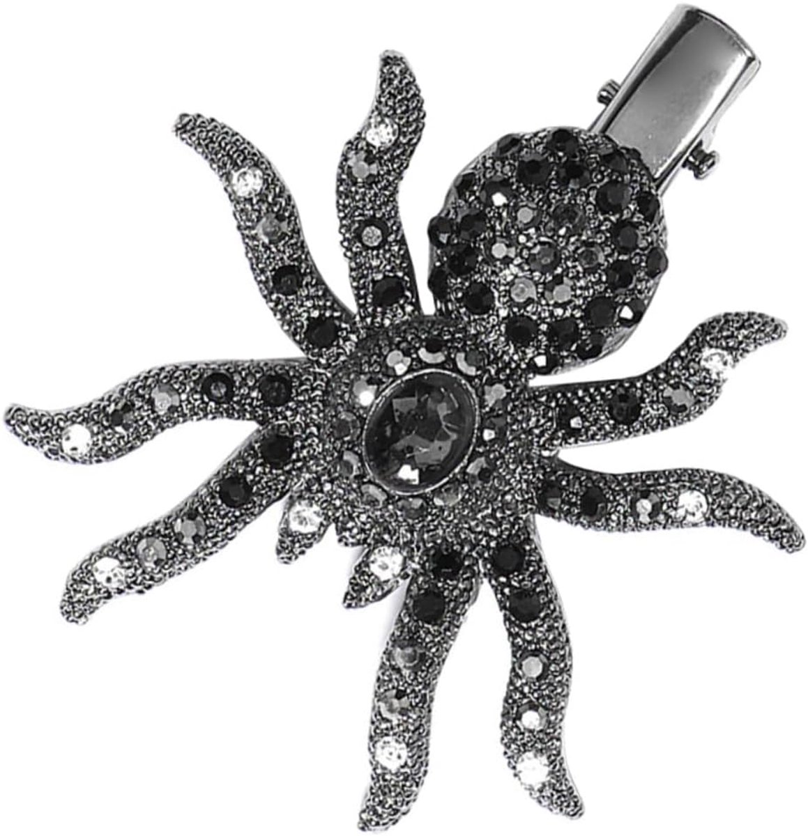 Spider Haarclip - Strass Accessoire - Feestelijk Kapsel - Uniek Ontwerp - 65 cm - Zwart