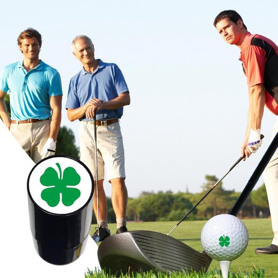 Golfbal Stempel - Golfbal Marker - Golfbal Personaliseren - Waterdichte Kleurvaste Inkt - 6x3x3 cm - Zwart — afbeelding 2