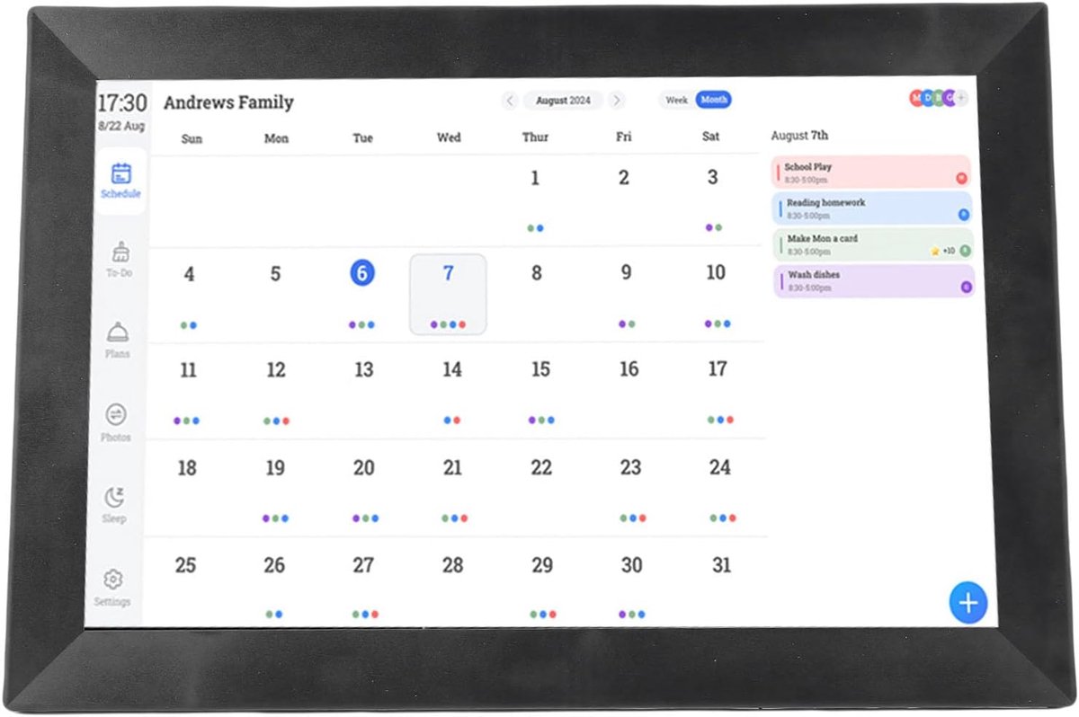 Digitale Kalender - Familie Planner - Thuis Organiseren - HD Touchscreen WiFi - 133 Inch