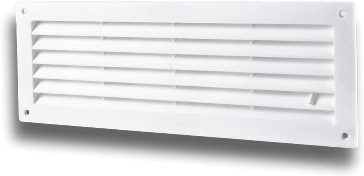 Deurventilatierooster - Deurrooster ventilatie - Luchtcirculatie verbeteren - Afsluitbaar ontwerp - 95 x 334 mm - Wit
