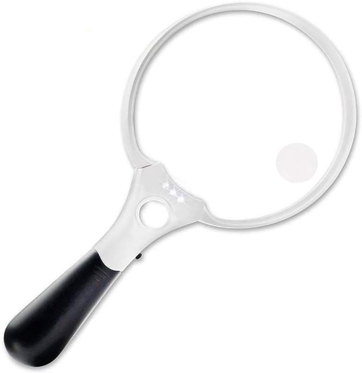 Vergrootglas met licht - Leesloep vergroot - Gedetailleerd lezen - 3 Vergrotingen 2x 4x 25x - 137mm Lens - Wit