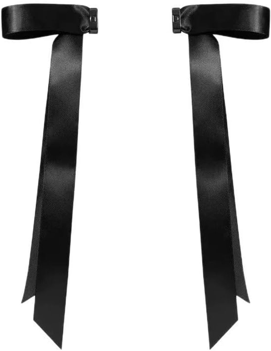 Magnetische Haarstrik - Haarclip Strik - Haarstyling - Sterke Magneet - Één Maat - Zwart