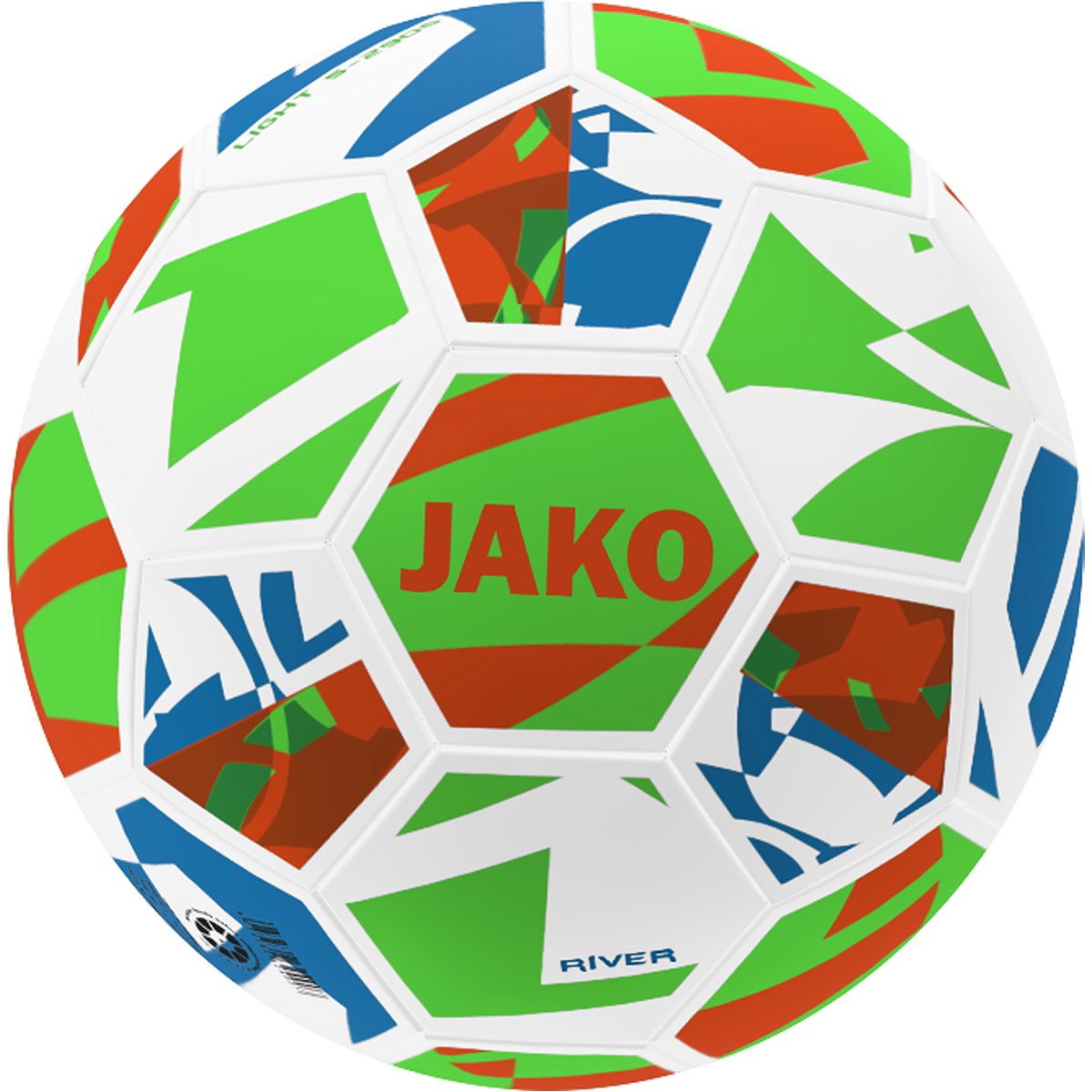 Jako River 350G (Size 5) Lightbal - Wit / Fluo Groen / Fluo Oranje | Maat: 5