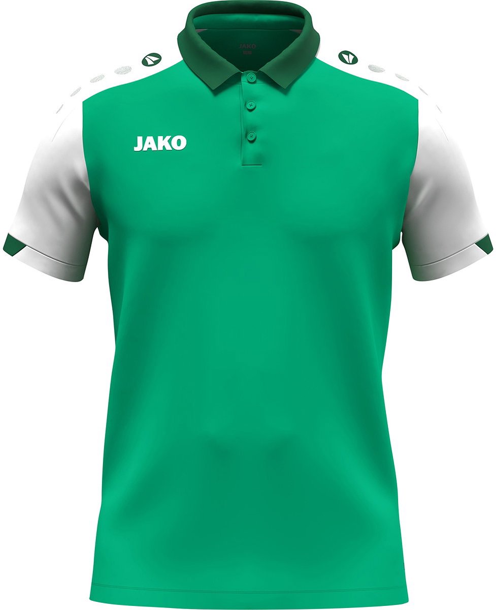 Jako Dynamic Polo Heren - Groen / Wit / Donkergroen | Maat: 3XL